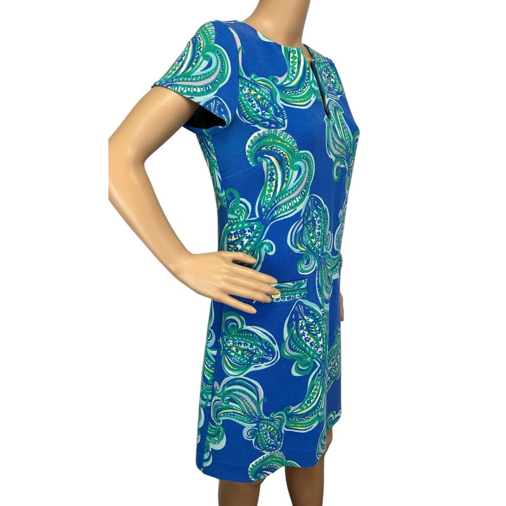 Lilly Pulitzer Layton Shift Dress Blue Crush Size M - Picture 3 of 12